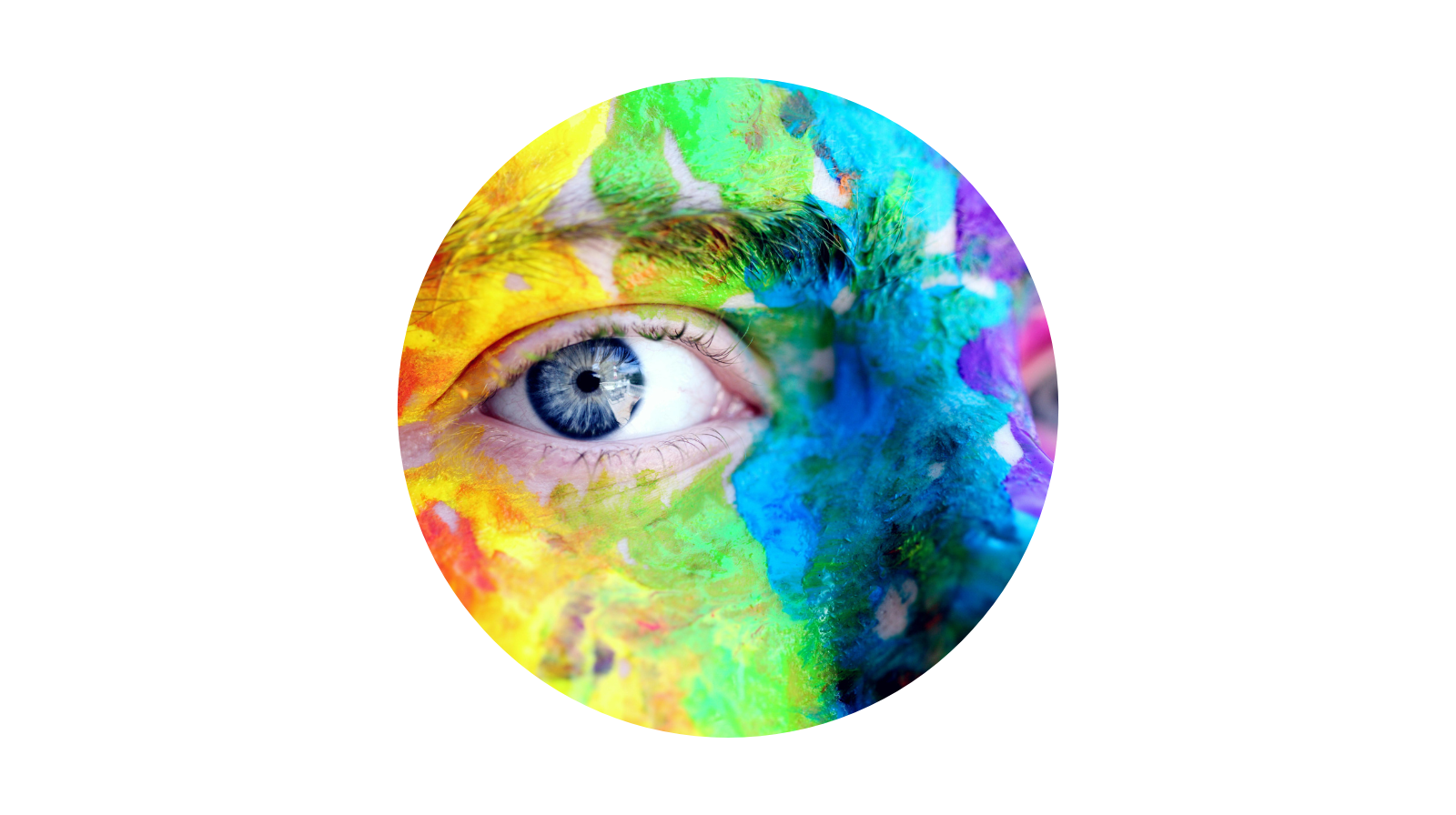 Artistic face paint representing self-expression